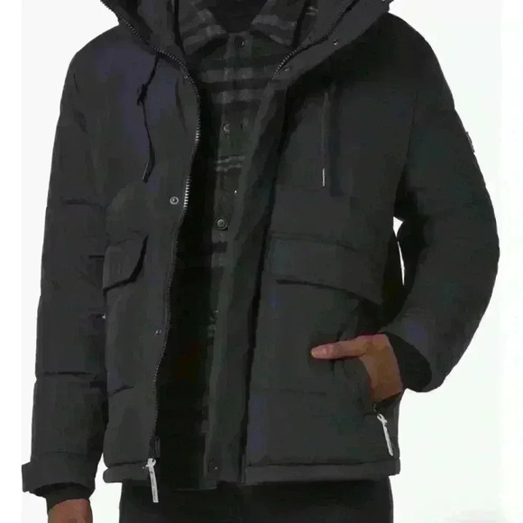 With flaw Andrew Marx Ingram Water Resistant Hooded Down Coat - Picture 3 of 7